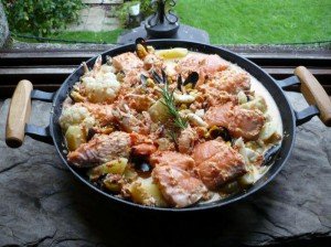 saumon-roti-encornets-creme-de-chorizo