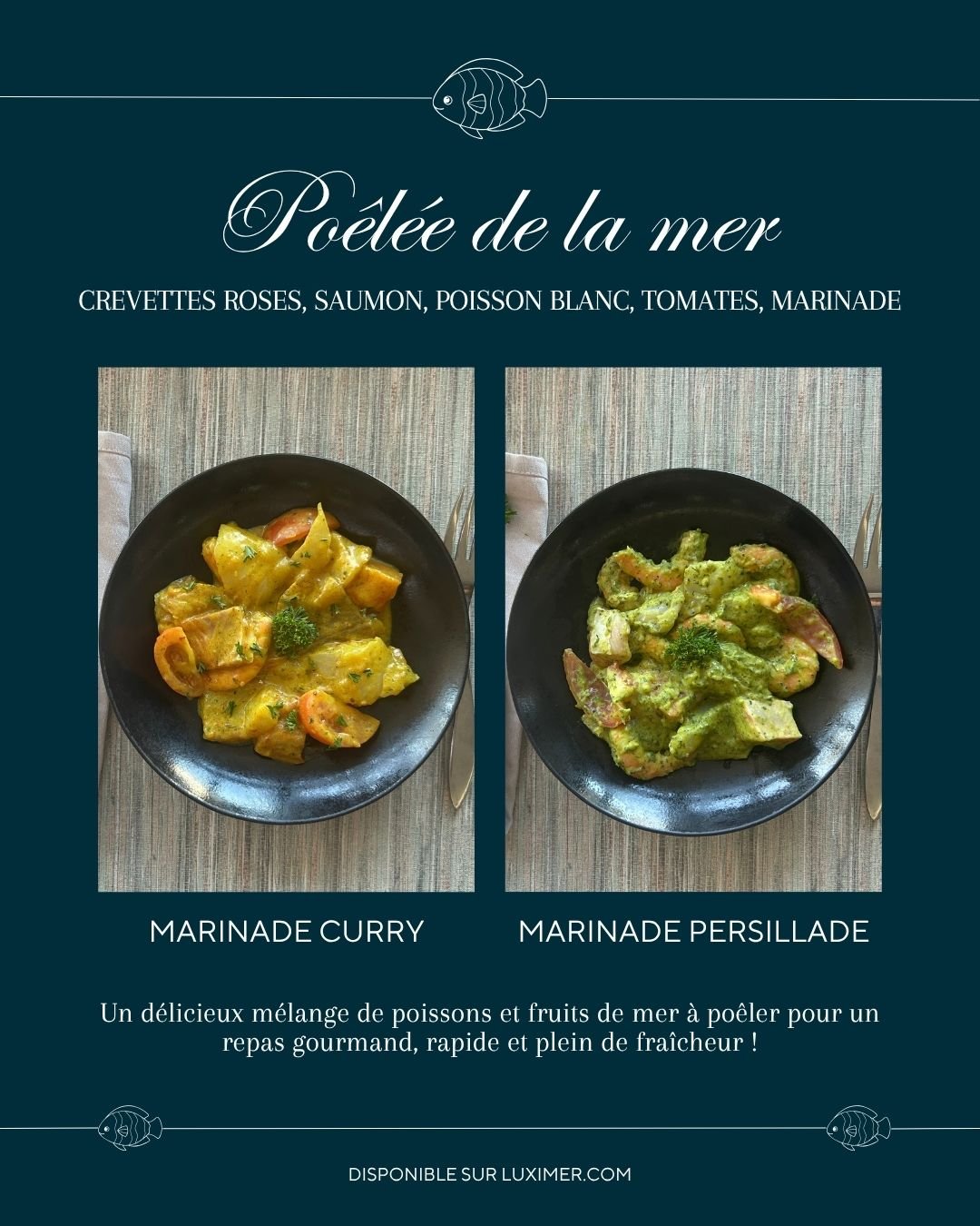 Post nouveauté poêlée de la mer