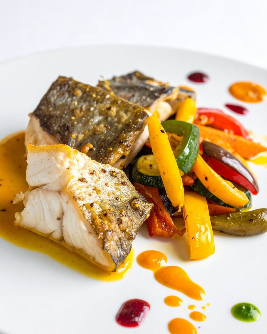 Poissons légumes frais