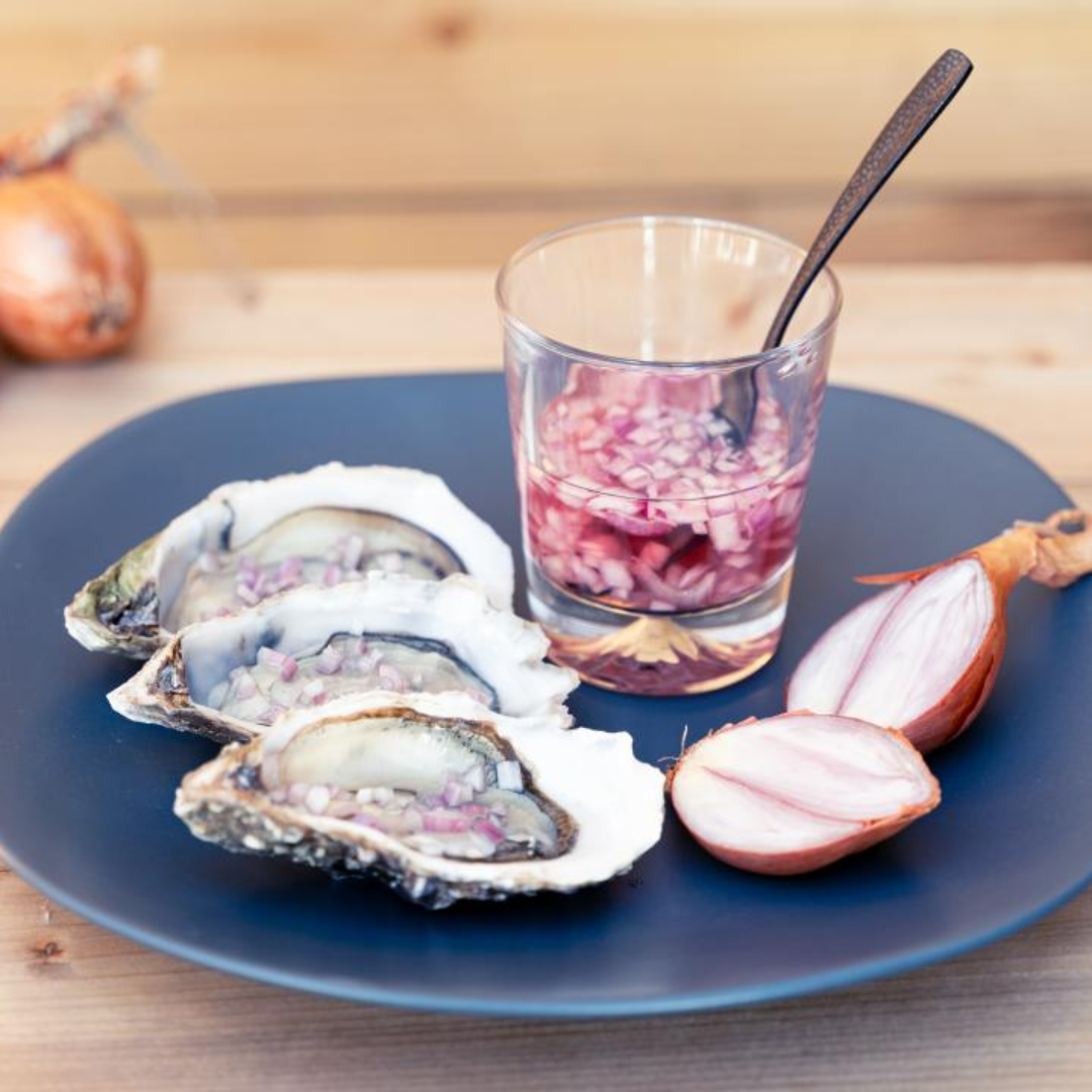 Huîtres au vinaigre à l'échalote