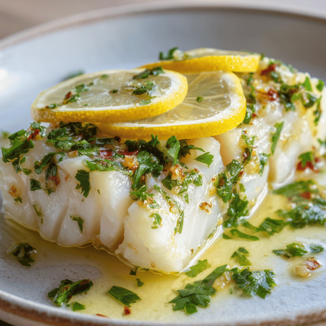 Cabillaud rôti au four, citron et herbes Cabillaud rôti au four, citron et herbes
