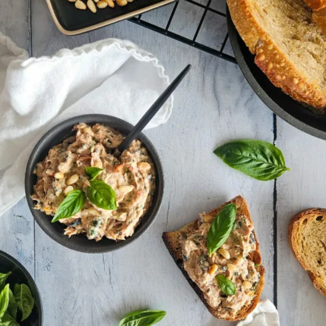 Rillettes thon, olives et tomates séchées