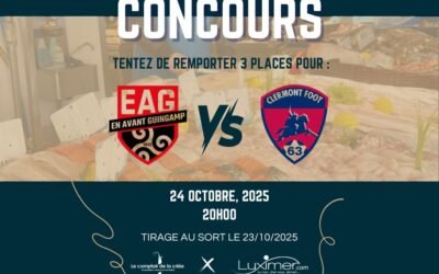 Nous vous offrons 3 places pour assister au match Guingamp – Clermont !